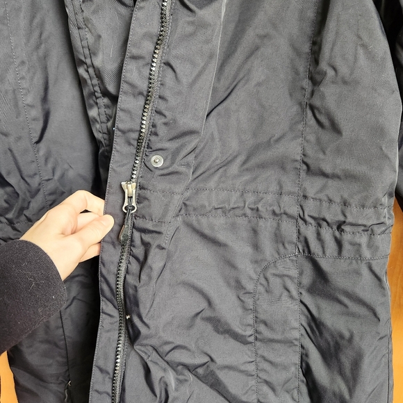 L.L.Bean Black Fur Lined Hooded Coat - Picture 2 of 12